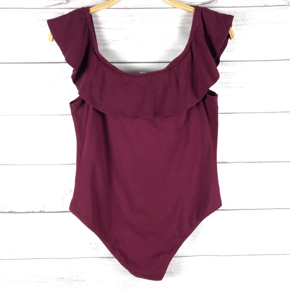 Ambiance Off The Shoulder Body Suit Onesie Size L - Picture 2 of 9